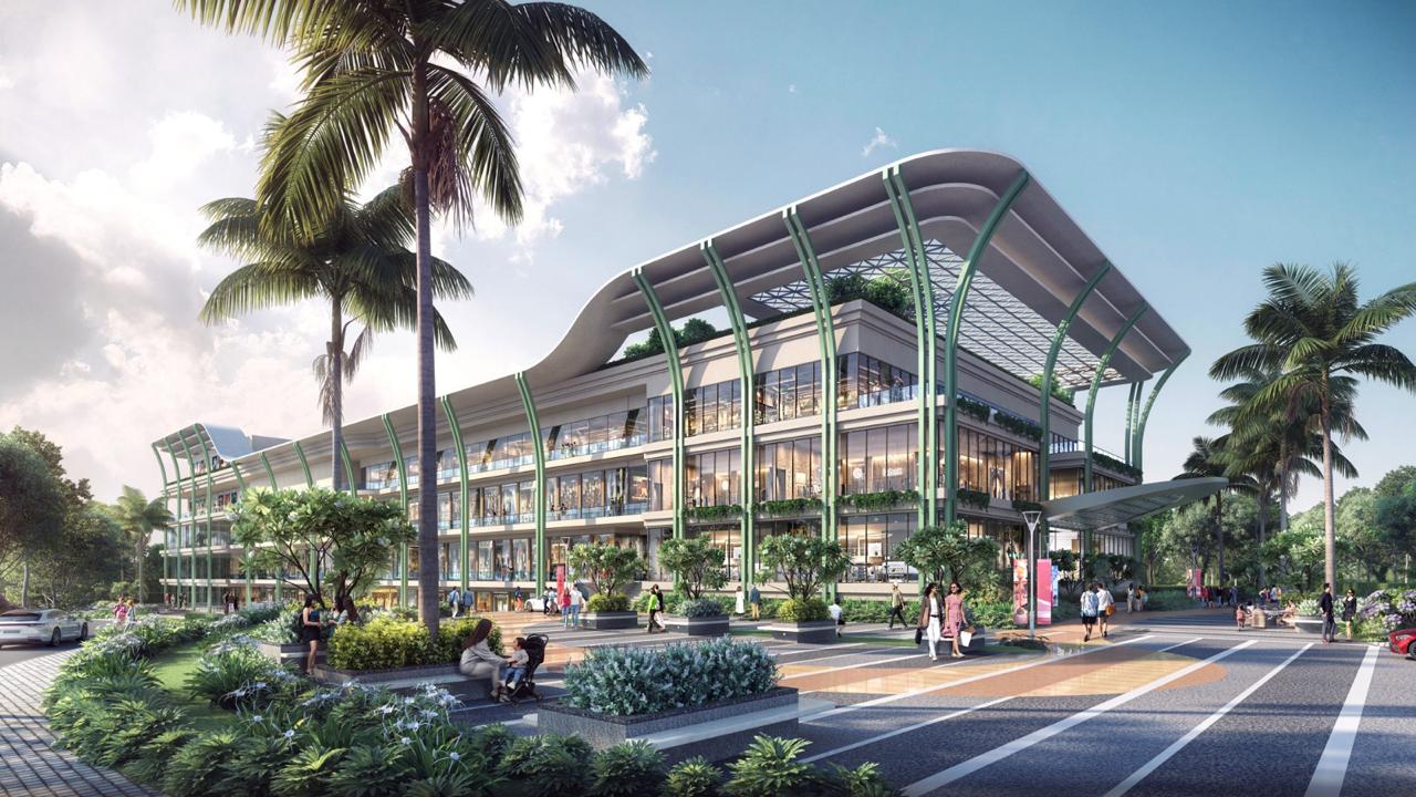 The Hive Mall Hapur — exterior 3D render of the mall building on Block L, Anand Vihar Yojna